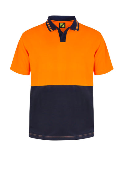 Hi Vi Two Tone Short Sleeve Laundry Polo