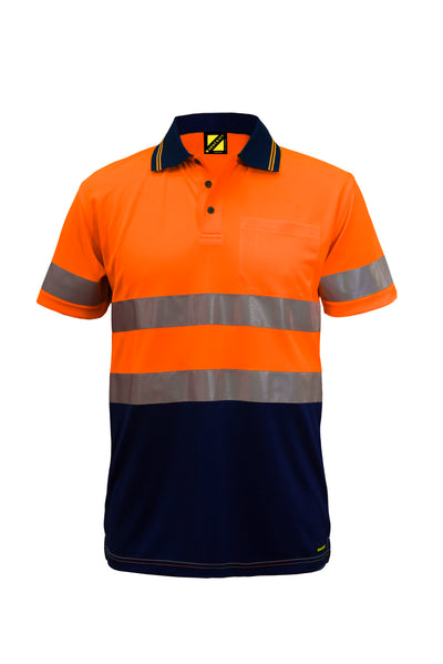 Hi Vis Two Tone Short Sleeve Polo & Tape